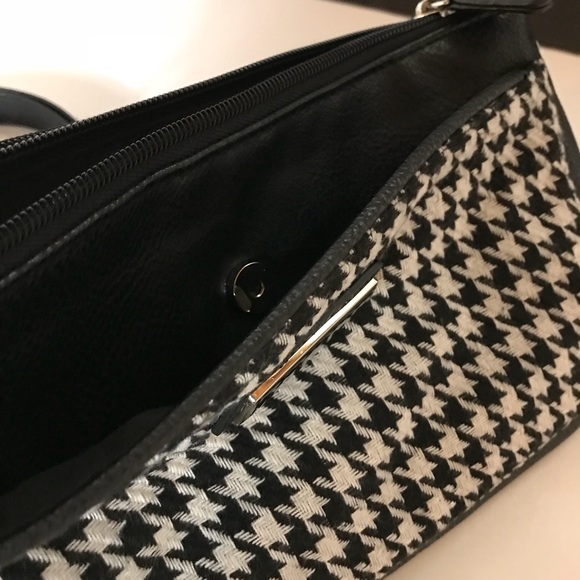 Houndstooth Crossbody Bag handbag lots of pockets - Picture 7 of 8